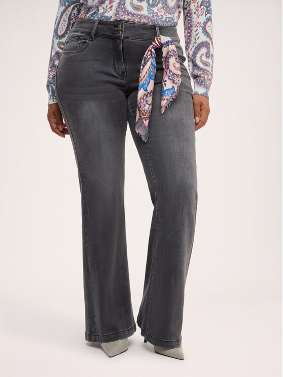 Fiorella Rubino Fiorella Rubino Jeansy P480T005404N013 Szary Flare Fit