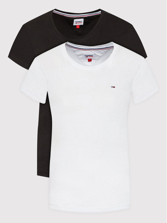 Tommy Jeans Set 2 tricouri Soft DW0DW11459 Colorat Regular Fit
