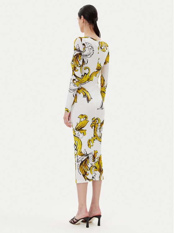 Versace Jeans Couture Versace Jeans Couture Sukienka codzienna 78HAO920 JS471 Biały Regular Fit
