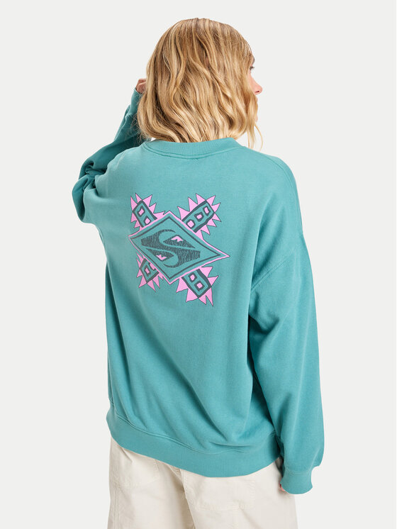 Quiksilver Pulóver EQWFT03188 Kék Oversize