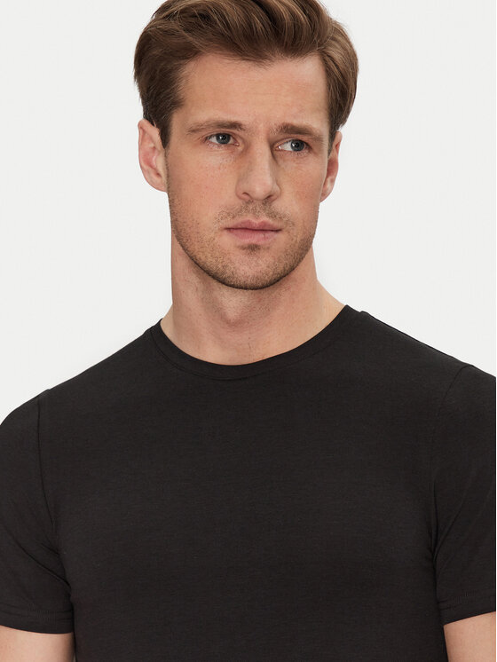 Resteröds Resteröds Set de tricouri﻿ 27040 2 Negru Slim Fit