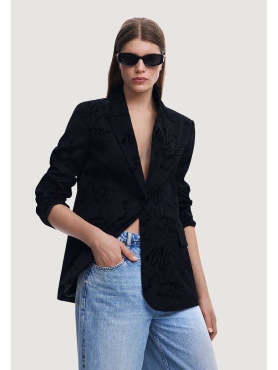Desigual Desigual Giacca da donna AME_LONG BEACH Nero Long Fit