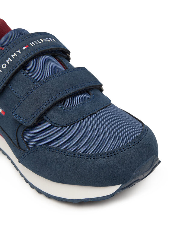 Tommy Hilfiger Tommy Hilfiger Laisvalaikio batai Low Cut Velcro Sneaker T1X9-35253-1960 S Tamsiai mėlyna