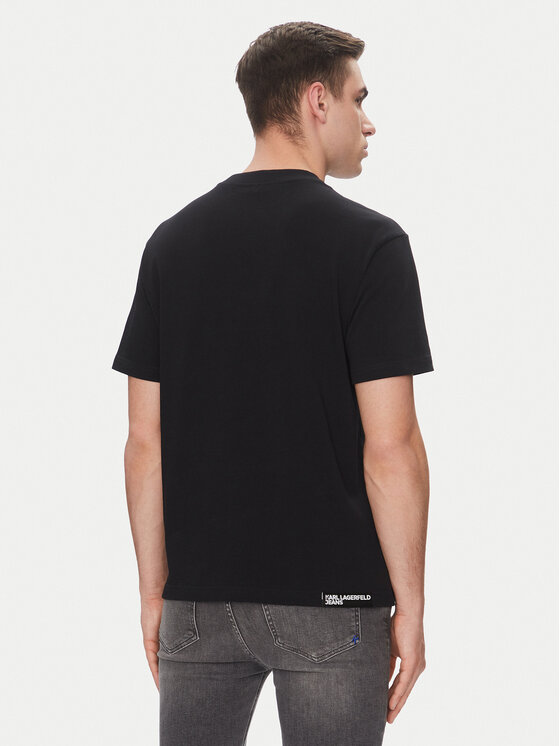 KARL LAGERFELD KARL LAGERFELD T-shirt A2M17036 Crna Regular Fit