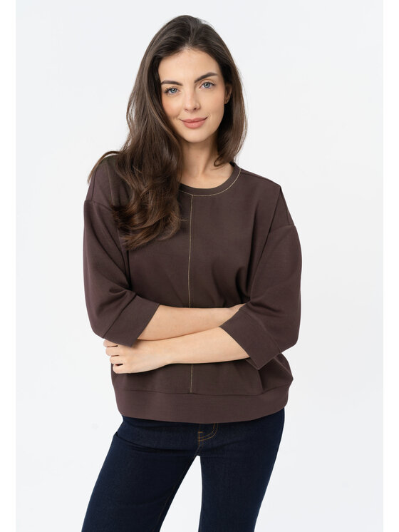 Volcano Volcano Bluza B-LOTTI Brązowy Regular Fit