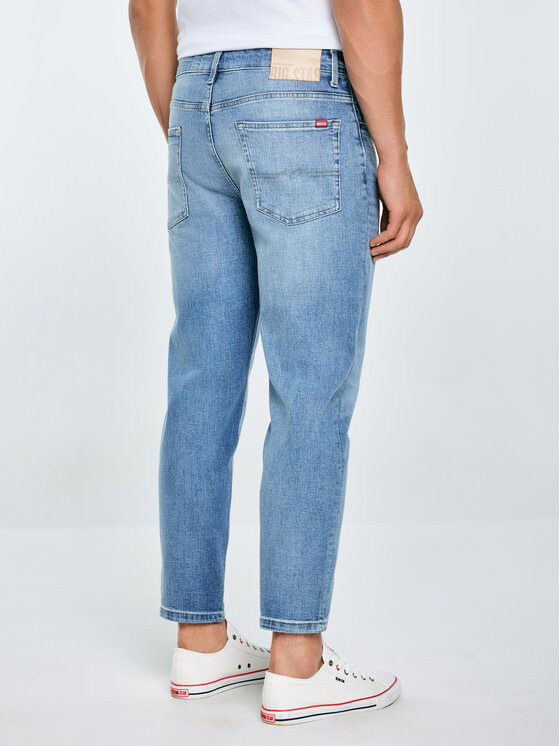 BIG STAR BIG STAR Jeansy ATES CROPPED Niebieski Tapered Fit