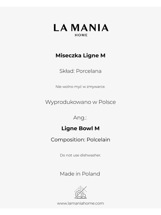 La Mania La Mania Miska LIGNE Biały