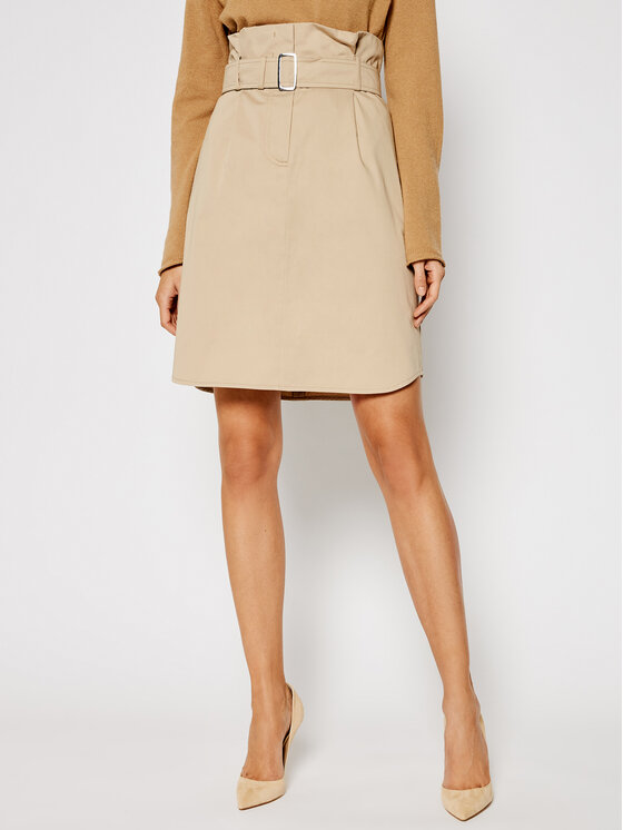 Weekend Max Mara Weekend Max Mara Cпідниця-міні Monile 51010511 Бежевий Regular Fit
