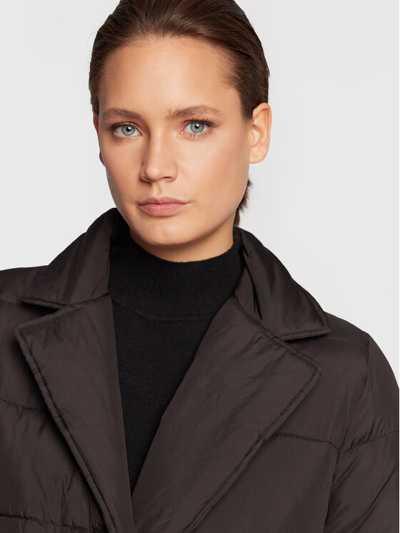 TWINSET TWINSET Prechodný kabát 222TT2230 Čierna Regular Fit