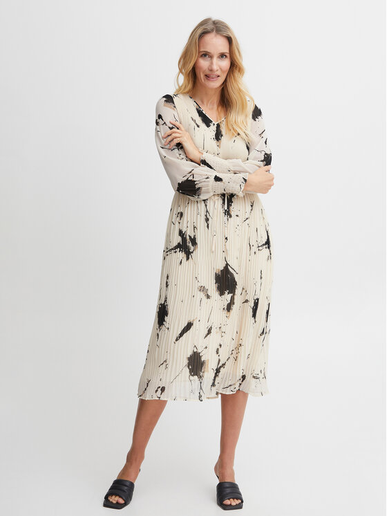 Fransa Fransa Rochie de vară 20612039 Bej Regular Fit
