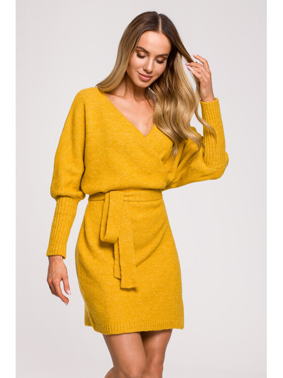 Made of Emotion Made of Emotion Úpletové šaty M631 Žlutá