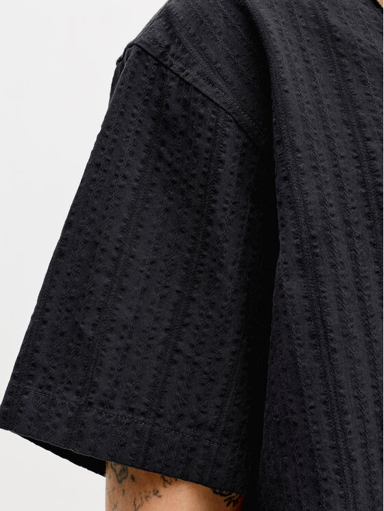 Jack & Jones Jack & Jones Σετ πουκάμισο και σορτς υφασμάτινα Tyson 12297649 Μαύρο Relaxed Fit