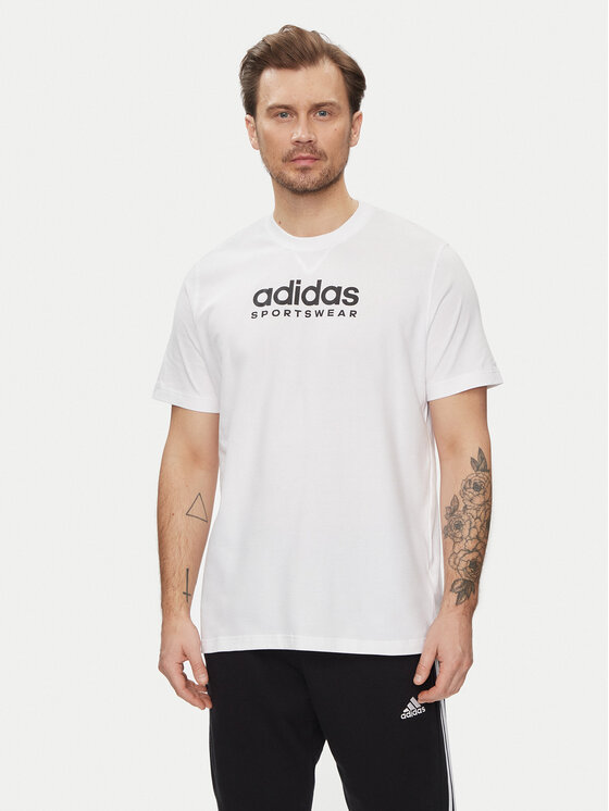 adidas Tričko All SZN Graphic T-Shirt IC9821 Biela Loose Fit