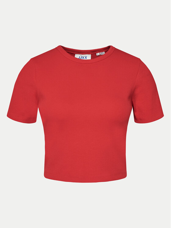 JJXX Tricou Florie 12217164 Roșu Slim Fit