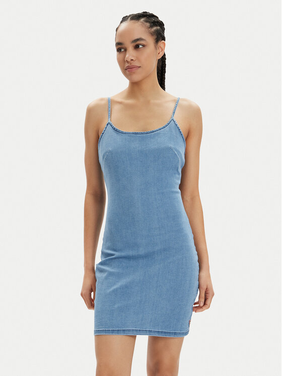 Guess Guess Φόρεμα τζιν Ron W4GK96 D5CJ1 Μπλε Slim Fit