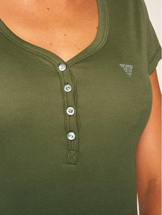 Guess T shirt Mariana W0YP76 K9VM0 Vert Slim Fit