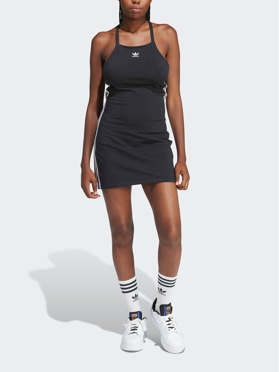 adidas adidas Ljetna haljina 3-Stripes IU2426 Crna Slim Fit