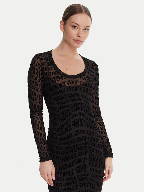 Versace Jeans Couture Versace Jeans Couture Коктейлна рокля 79HAO920 JS490 Черен Slim Fit