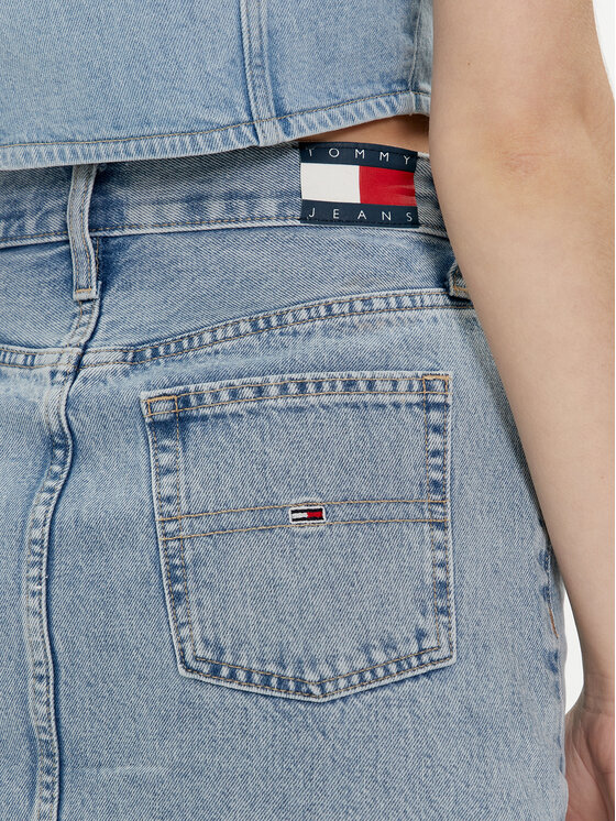 Tommy Jeans Tommy Jeans Jeans suknja Izzie DW0DW17674 Plava Regular Fit