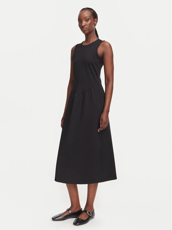 Calvin Klein Vsakodnevna obleka LV044G207G Črna Regular Fit
