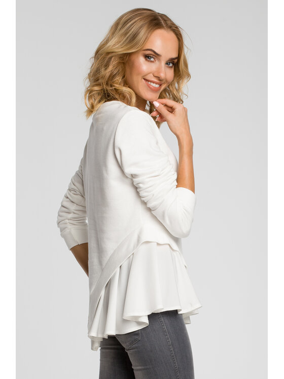 Made of Emotion Made of Emotion Blúzka M333 Biela Custom Fit