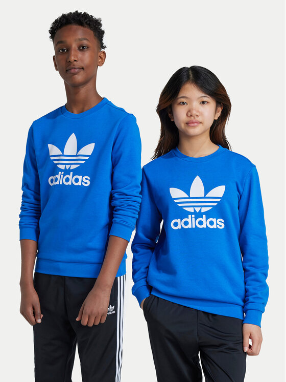 adidas adidas Majica dugih rukava Trefoil IY7438 Plava Regular Fit