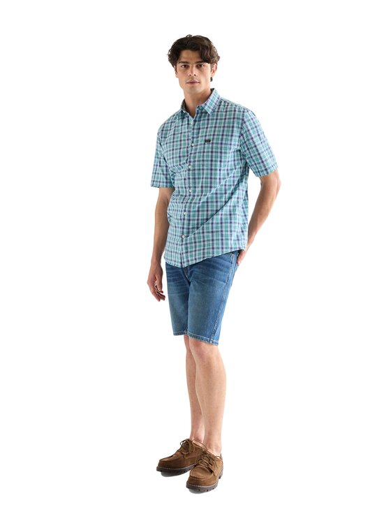 Wrangler Wrangler Szorty jeansowe 112377789 Niebieski Regular Fit