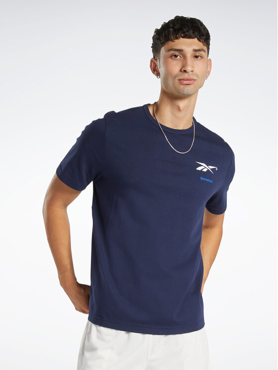 Reebok T-Shirt Reebok Basketball Court Top T-Shirt HM6239 Modrá Relaxed ...