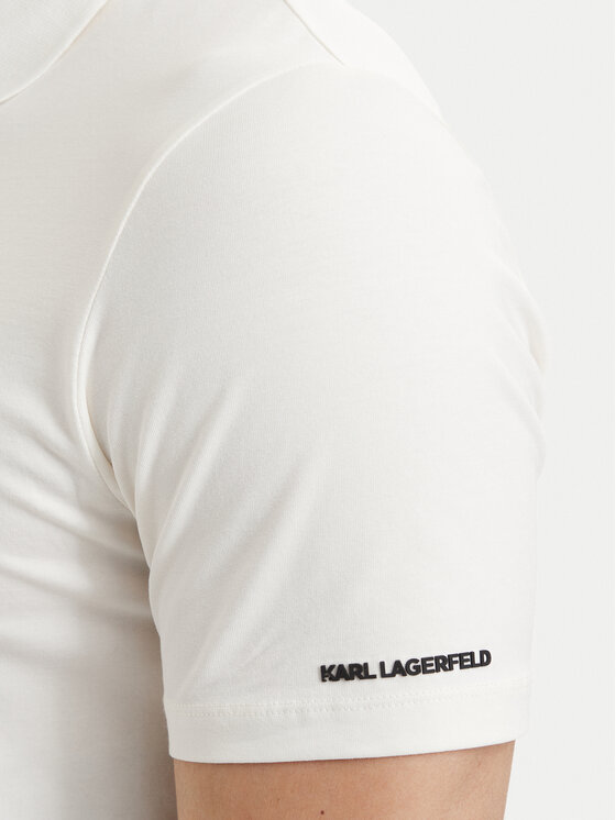 KARL LAGERFELD KARL LAGERFELD Tricou polo 745024 563221 Alb Regular Fit
