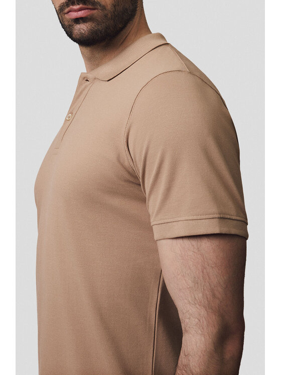 Lancerto Lancerto Polo Cassian PO073125000007 Beżowy Regular Fit