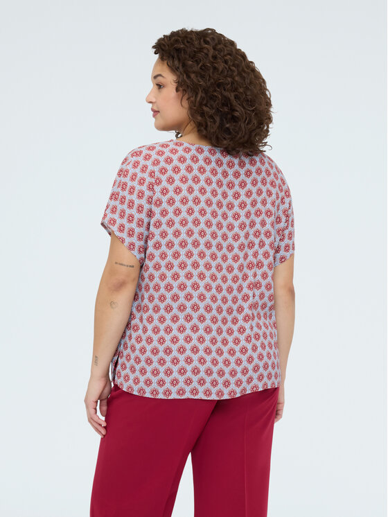 Fiorella Rubino Fiorella Rubino Bluzka 2048T002445N0R4 Bordowy Boxy Fit
