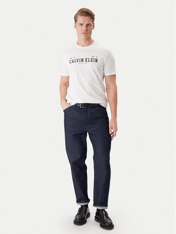 Calvin Klein Jeans Calvin Klein Jeans T-Shirt Coll Word Graphic LV14RE817G Bílá Regular Fit