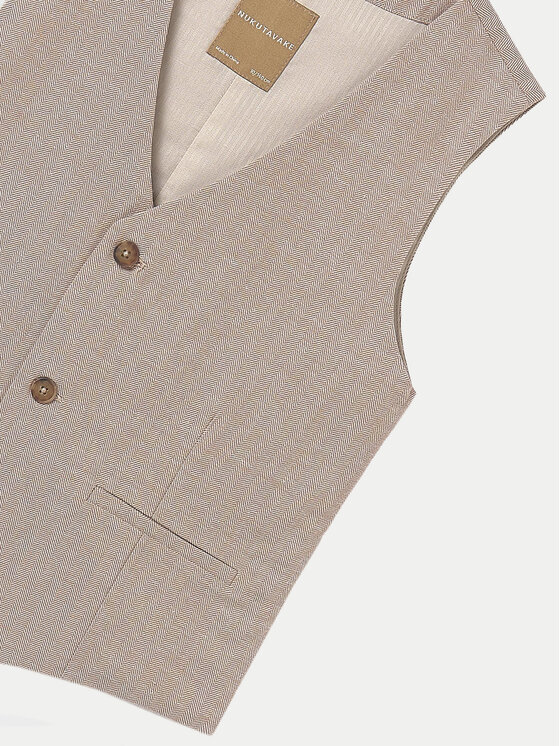 Mayoral Mayoral Vestă elegantă 6346 Bej Regular Fit