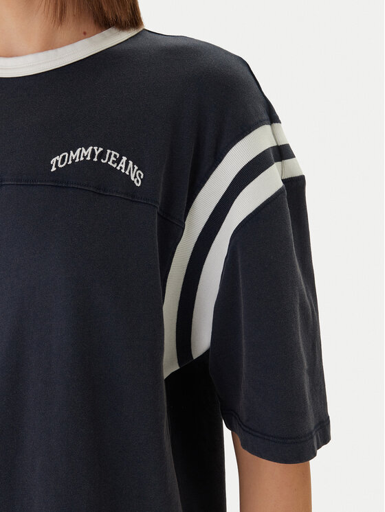 Tommy Jeans Tommy Jeans T-Shirt DW0DW22307 Tmavomodrá Oversize