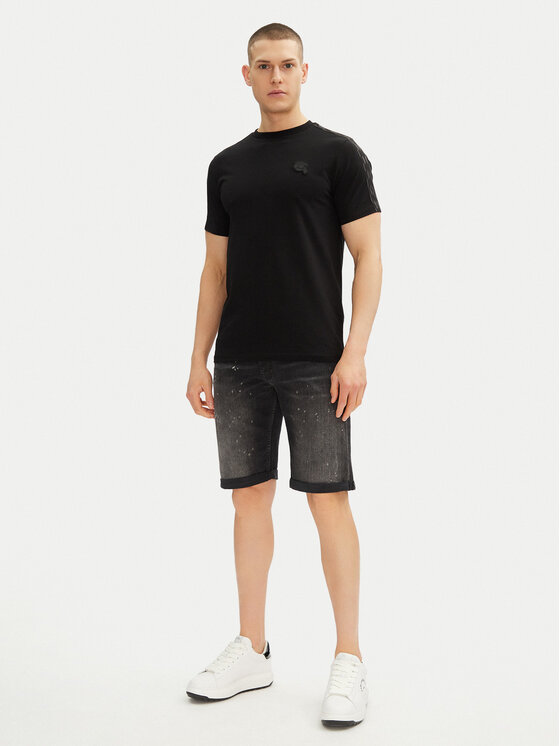 KARL LAGERFELD KARL LAGERFELD Джинсові шорти 265820 552832 Чорний Slim Fit
