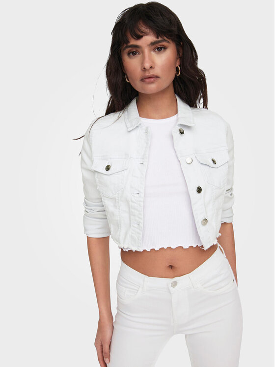 ONLY ONLY Jeansová bunda Wonder 15256098 Bílá Regular Fit