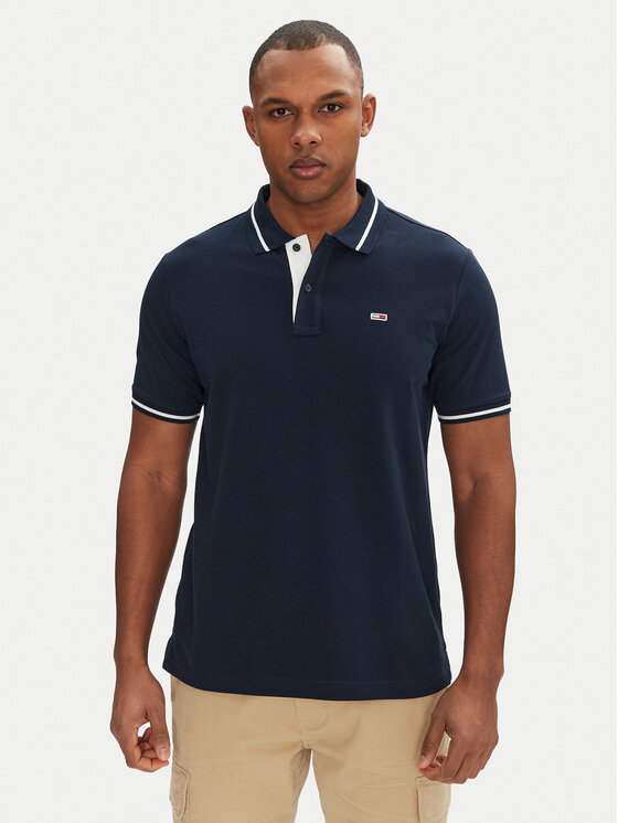 Tommy Jeans Polo DM0DM20745 Blu scuro Regular Fit, taglia : S