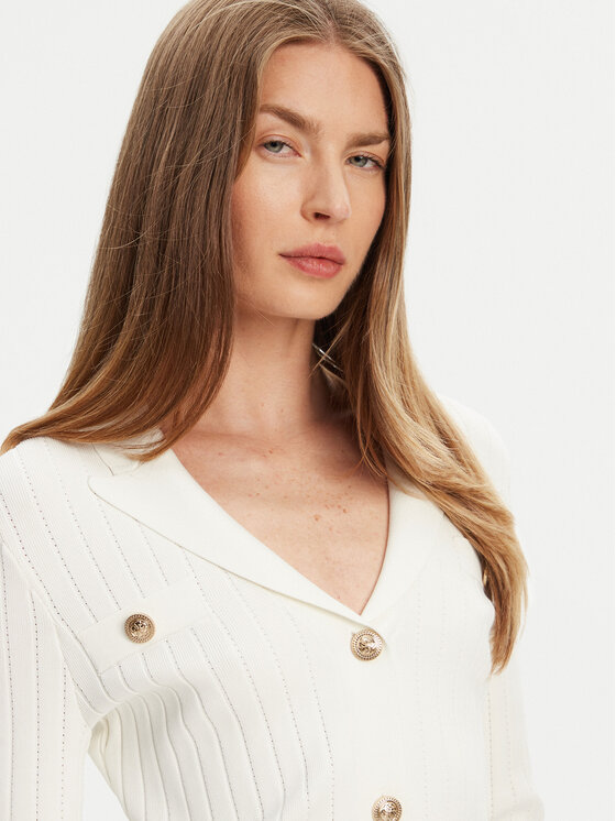 Guess Guess Kardigán W5YR11 Z0130 Biela Regular Fit