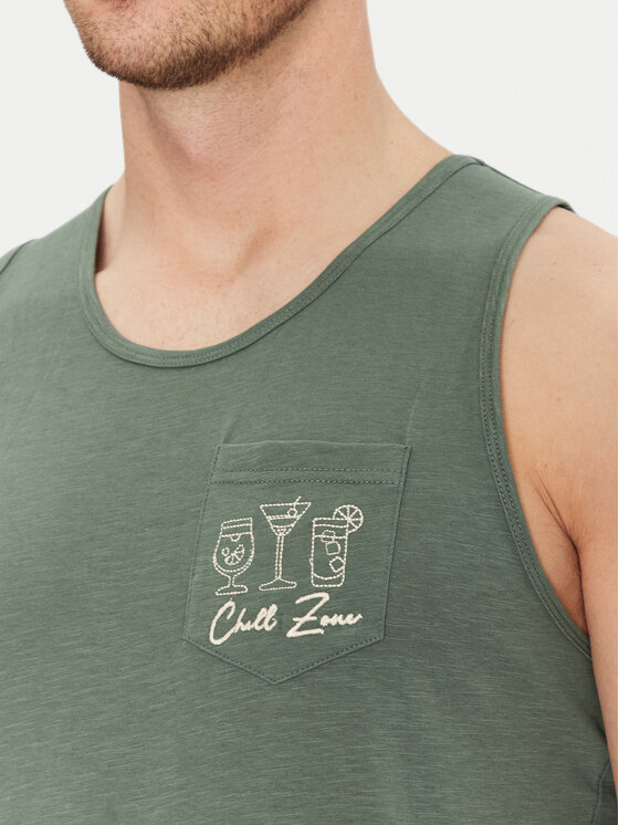 Blend Blend Tank top 20718289 Zielony Regular Fit
