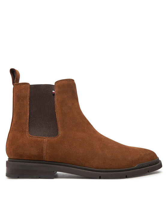Ghete Jodhpur Tommy Hilfiger Flexible Hilfiger Suede Chelsea FM0FM05102 Maro