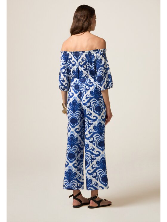 Oltre Oltre Pantaloni di tessuto P265J002330N0Z4 Blu A-Line Fit