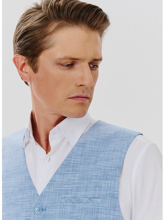 Pako Lorente Pako Lorente Kamizelka P24WF-8X-006 Niebieski Slim Fit