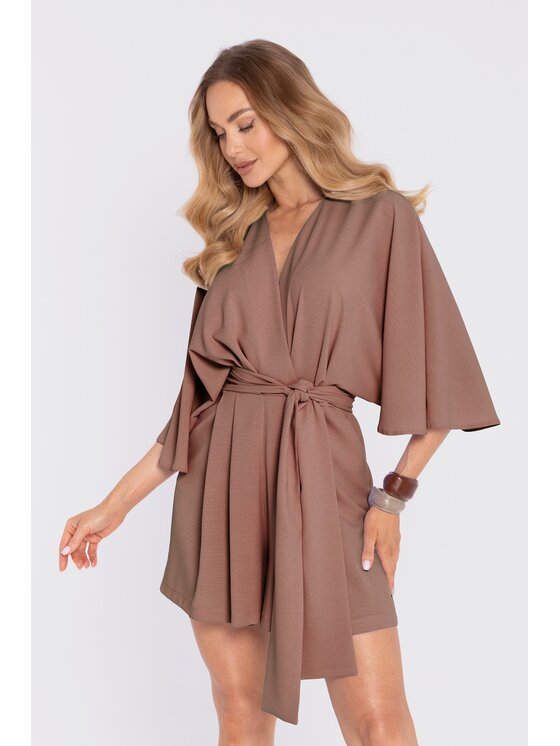 Made of Emotion Made of Emotion Kombinezon M914 Brązowy Relaxed Fit