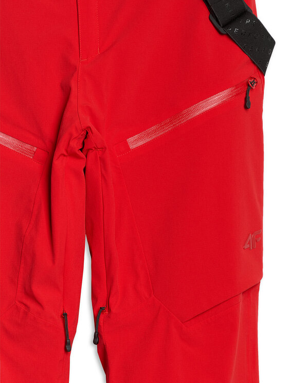 4F 4F Spodnie narciarskie SKI PERFORMANCE Czerwony Regular Fit