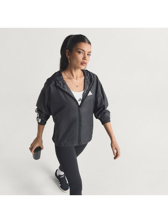 adidas adidas Kurtka do biegania 159000 Czarny Loose Fit