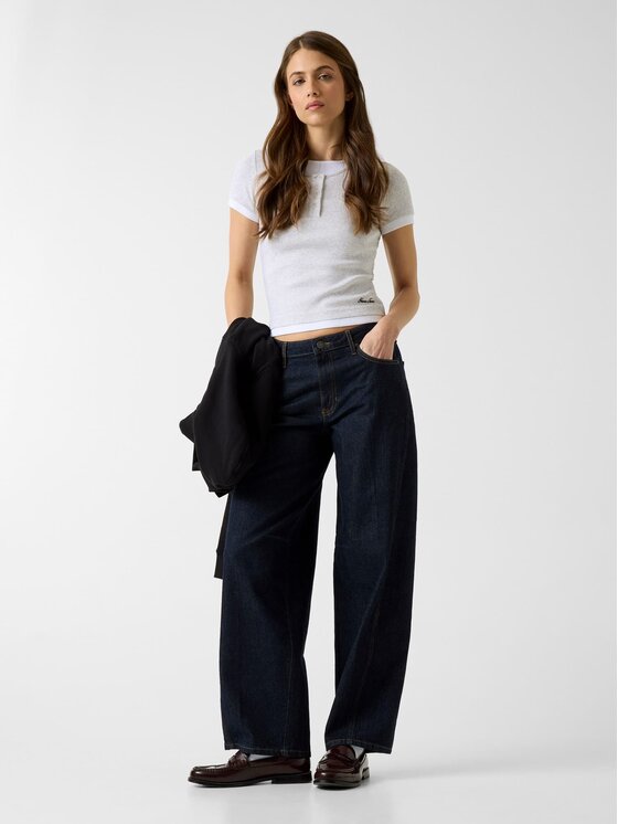 Guess Jeans Guess Jeans Top 183272 Szary Classic Fit