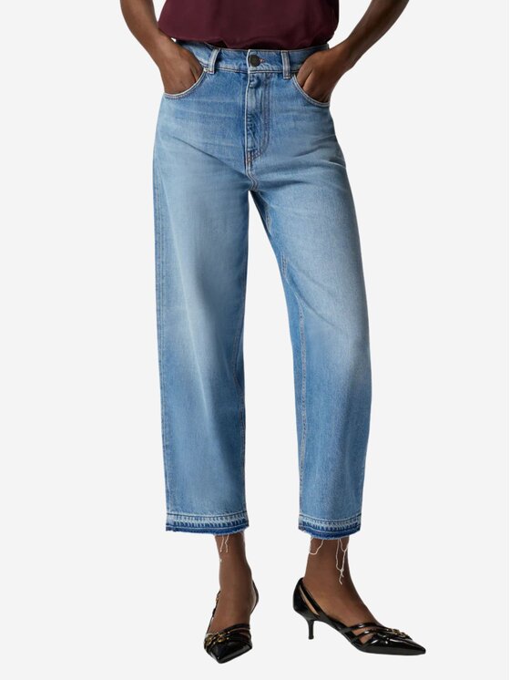 PINKO PINKO Jeansy ESTELLE EGG DIRTY BLUE DENIM Modrá Regular Fit