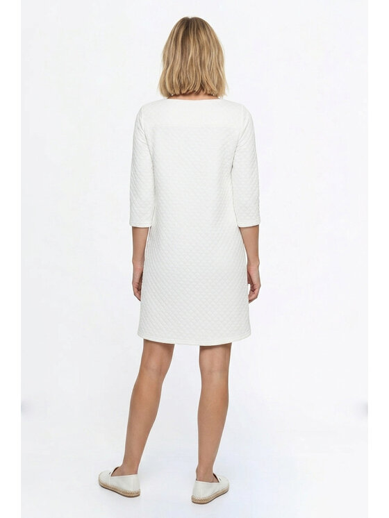 FIGL FIGL Každodenné šaty M1363 Krémová Loose Fit
