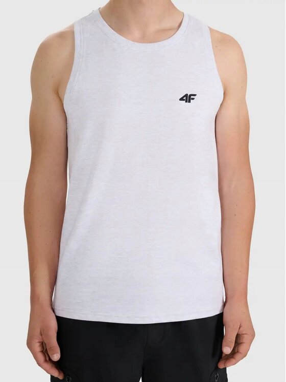4F 4F T-Shirt 4FWMM00TSLEM307 Szary jasny Active Fit