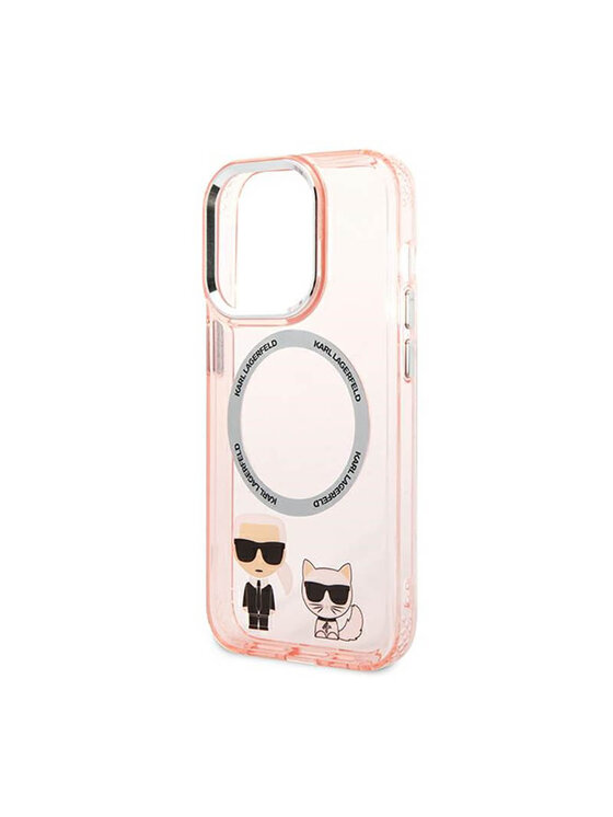 KARL LAGERFELD KARL LAGERFELD Etui na telefon Karl & Choupette Aluminium MagSafe Różowy